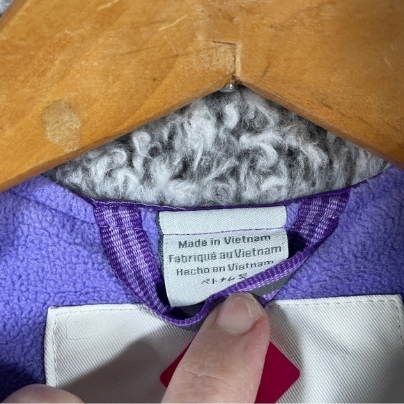 Obermeyer I-Grow Bib Snowsuit Girl's Size 4 Adjustable Ski Suit Purple Winter - Picture 10 of 11